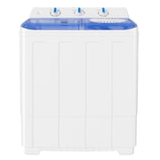 TABU Portable Washing Machine,17.6lbs Compact Twin Tub Washer & Dryer with Drain Pump,Blue