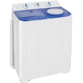 thumbnail image 1 of TABU 16.5lbs Portable Washing Machine, Electric Twin Tub Wash&Spin Combo,Semi-Automatic Washer,White&Blue, 1 of 10