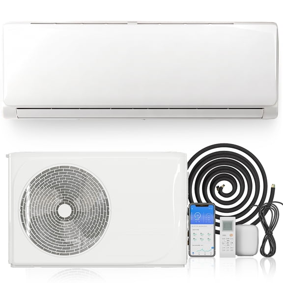 TABU 18000 BTU Mini Split Air Conditioner & Heater, 21 SEER2 AC Unit, WIFI Enabled, Remote Control, White