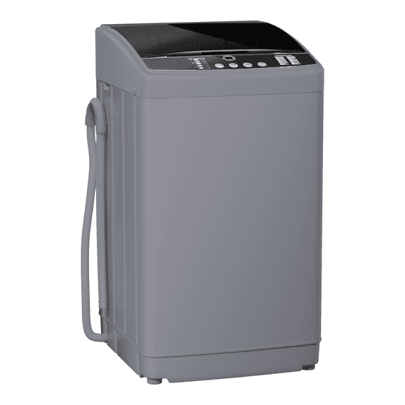 TABU 19lbs Portable Washing Machine,2.5 Cu ft Full Automatic Washing Machine,Top Load,Gray