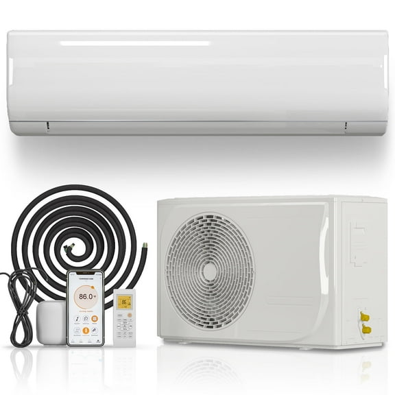 TABU 24000 BTU WIFI Enabled 21 Seer2 Mini Split Air Conditioner & Heater 230V,Remote Control,White