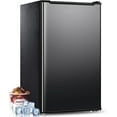 TABU 3 CU.FT Compact Upright Freezer with Removable Shelf,Mini Stand Up Freezer with Adjustable Thermostat for Apartment,Black