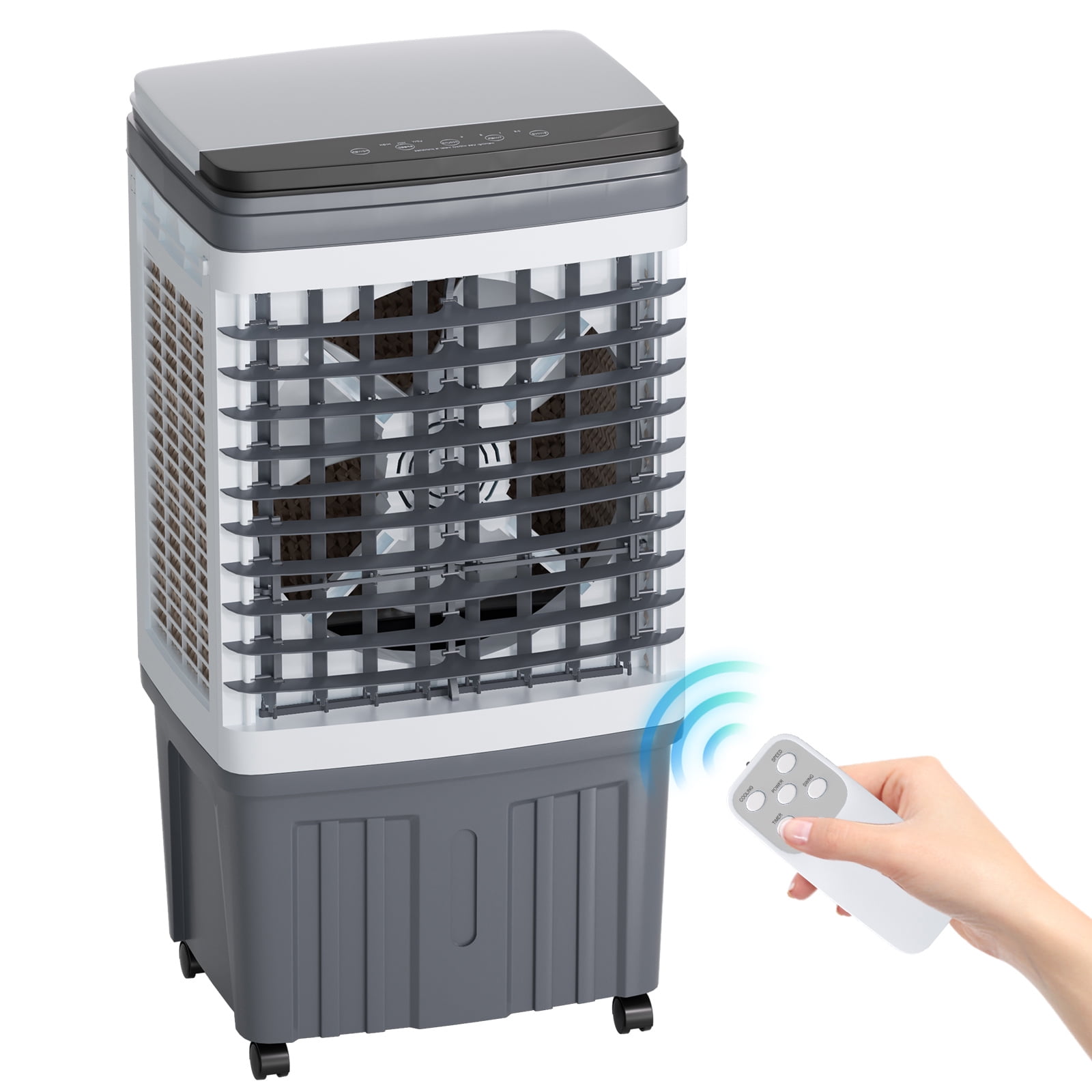 TABU 3-in-1 Portable Evaporative Air Cooler,2354 CFM 6.6 gal Swamp Cooler,7H Timer,Indoor/Outdoor,White