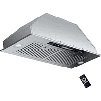 TABU 30 inch Under Cabinet Range Hood, 900 CFM Built-in Range Hood with 4 Speeds,Led Light,Stainless Steel
