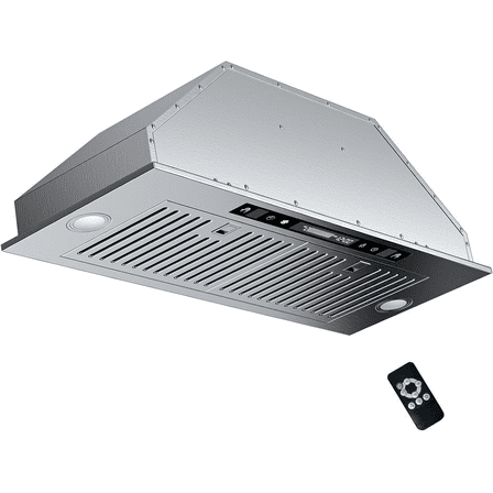 TABU 30 inch Under Cabinet Range Hood, 900 CFM Built-in Range Hood with 4 Speeds,Led Light,Stainless Steel
