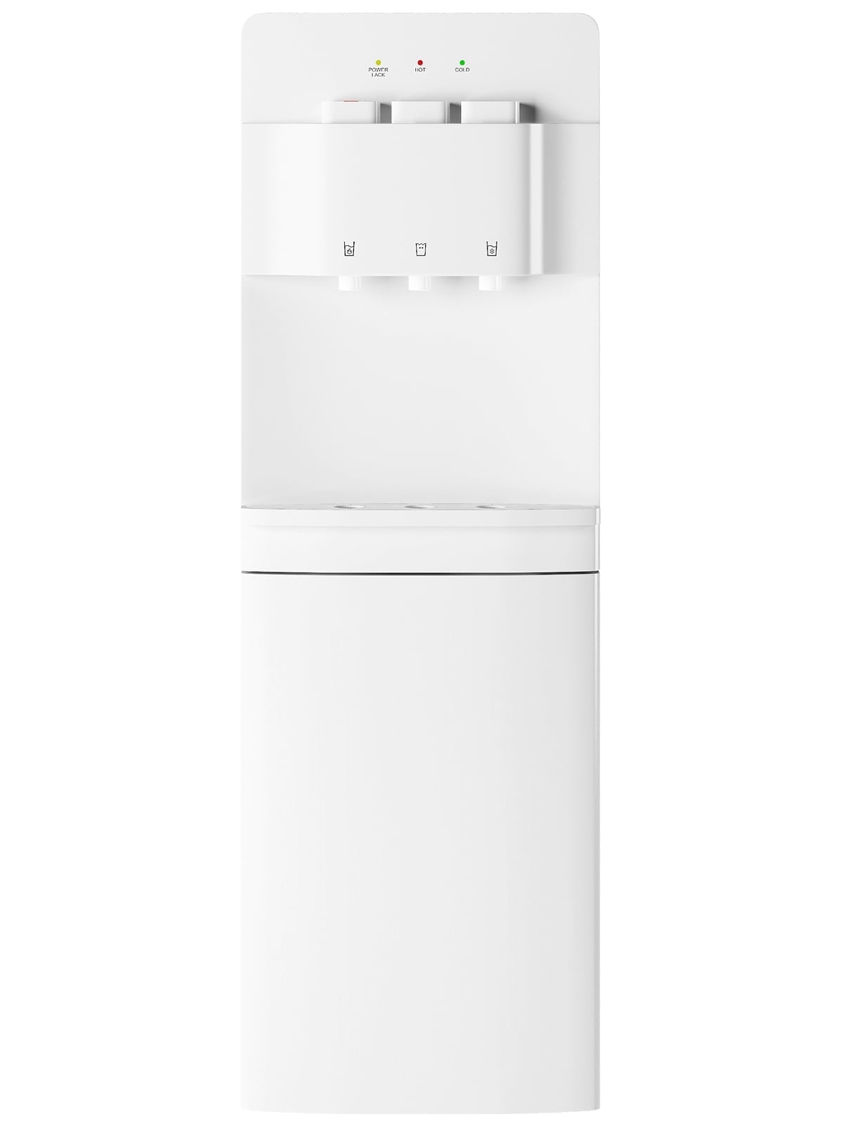 White 41'' Bottom Loading Water Dispenser with Hot and Cold Settings