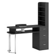 thumbnail image 1 of TABU 57"H Manicure Table,Nail Table for Nail Tech with Storage Drawers,Wrist Pad,Beauty Salon,Black, 1 of 8