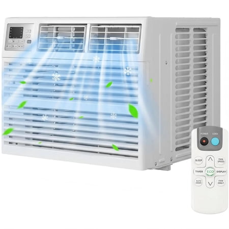 TABU 10,000 BTU Window Air Conditioner, Air Conditioner Window Unit with Remote Control, Up to 550 Sq. Ft., 115V/60Hz