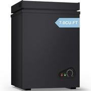 TABU Chest Freezer,5.0 Cu ft Deep Freezer,Garage Ready,Top Open Door,Black