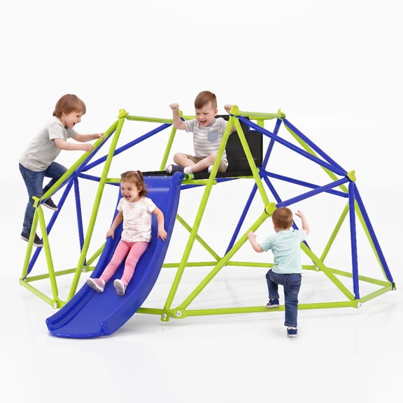 TABU Climbing Dome with Slide, Outdoor Jungle Gym for Kids, Supports up to 1000lbs, Rust-Resistant, Easy Asssembly