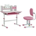 thumbnail image 1 of TABU Kids Desk for Girls, Kids Desk and Chair Set with Board, Student's Study Computer Work Station, Writing Table with Hutch and Storage Shelves, Pink, 1 of 8