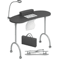 thumbnail image 1 of TABU Portable Folding Manicure Nail Table Station with Dust Collector Fan and Magnifying Glass Lamp,Black, 1 of 8