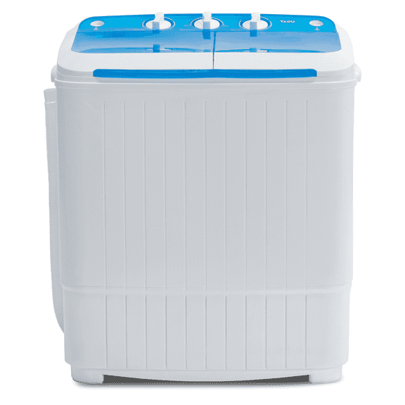 TABU Portable Washing Machine,17.6lbs Compact Twin Tub Washer & Dryer with Drain Pump,Blue