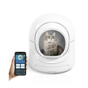 TABU Smart Self Cleaning Litter Box,App Control Support,Odor Removal,81L Large Capacity,White