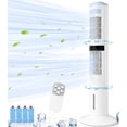 thumbnail image 1 of TABU Swamp Cooler, Tower Fan with Dual Fan, Portable Air Conditioner with 24H Timer, Evaporative Air Cooler, Remote Control, Living Room, Office, Home, 1 of 7