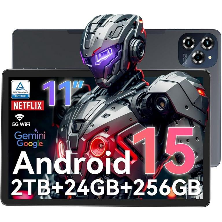Tablet Android 15 Tablet-11 Inch FHD Display, 24GB RAM 256GB
