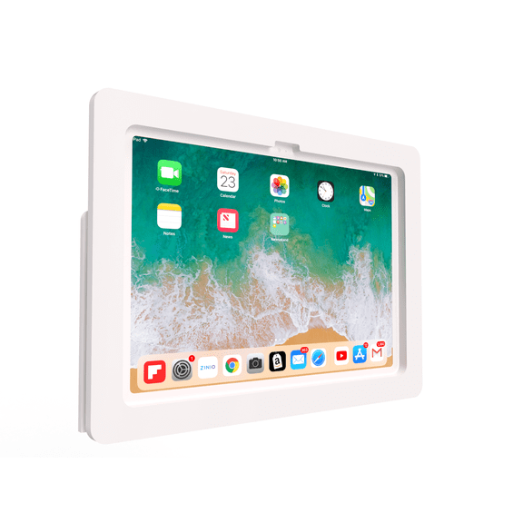 TABcare Anti-Theft Acrylic VESA Enclosure for Apple iPad 10 10.9" 2022, iPad 11" 2025 A16 with Free Wall Mount Kit & 90-Degree Angle USB C Charge Cable (White)