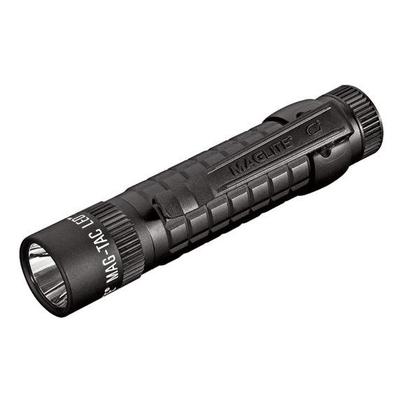 -TAC 2-Cell CR123 LED Flashlight Water-Resistant, QuickClick Modes Plain Bezel Black