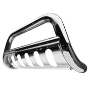 TAC Bull Bar Fit 2016-2023 Toyota Tacoma Pickup Truck Remove Skid Plate - If Equipped 3 Stainless Steel Front Bumper Grille Guard Brush Guard