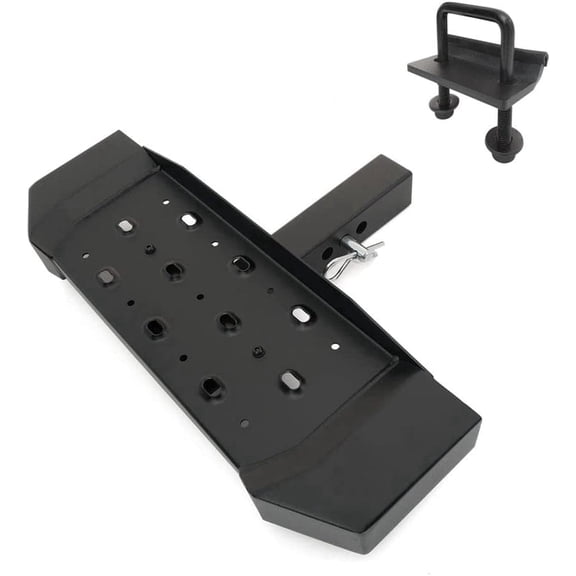 TAC Hitch Step Universal Fit 2" Rear Hitch Receivers/Heavy Duty Steel with Fine Texture Black Finish/Lock Pin and Hitch Tightener Included
