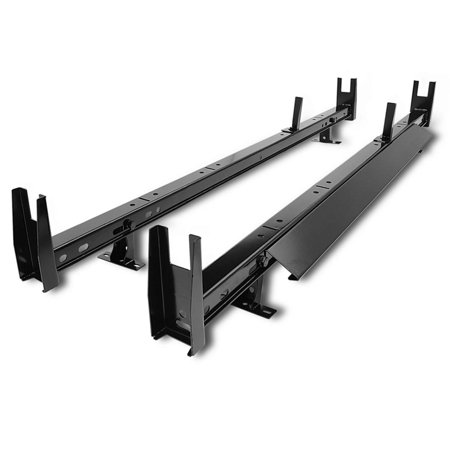 TAC Roof Ladder Rack 600 LBS Capacity Utility Adjustable Cross Bar with Stopper for Van without Rain Gutter Fit for Kayak Canoe Ladder Lumber Pipes Cargo Carrier Accessories