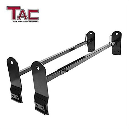 TAC Roof Ladder Rack for Van with Rain Gutter 600 LBS Capacity Utility Adjustable Cross Bar Fit 2003-2022 Chevy Express|2003-2022 GMC Savana