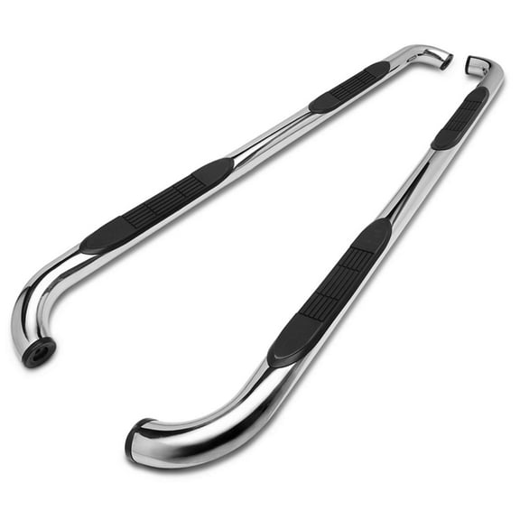 TAC Side Steps Fit 2002-2008 Dodge Ram 1500 Quad Cab /2003-2009 Dodge Ram 2500/3500 Quad Cab (Exclude Daytona, Rumble Bee and SRT-10 models) 3" Stainless Steel Side Bars Nerf Bars Running Boards