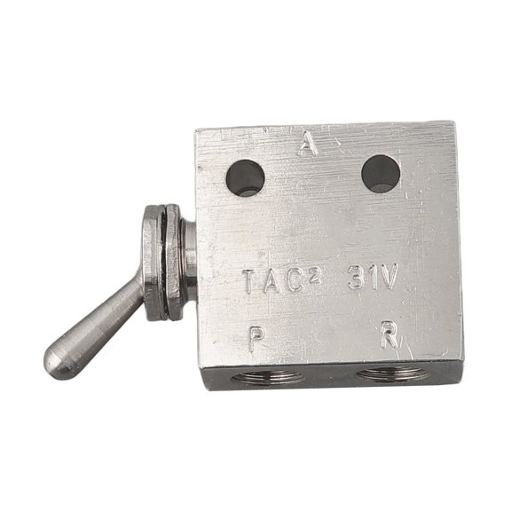 TAC2-31V 2 Position 3 Way Mechanical Pneumatic Valve for Toggle Lever Air Control System Industrial Automation Metal Body