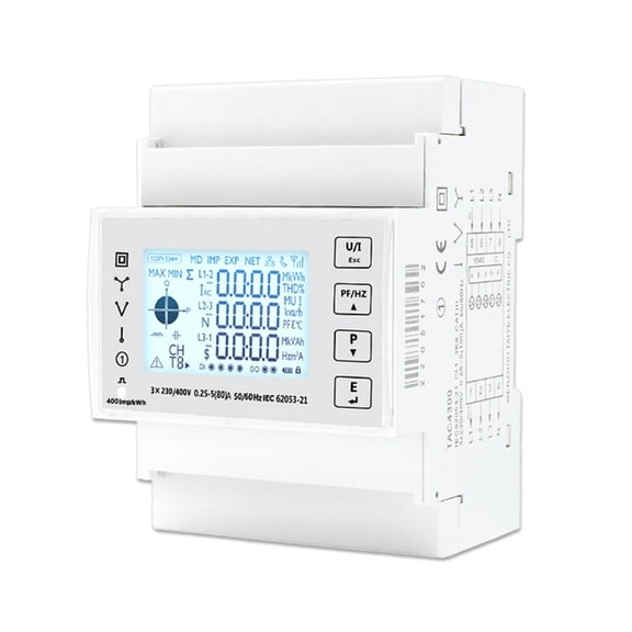 TAC4300 Digital Wattmeter Energy Electricity Electric Consumption Meter Voltmeter Modbus RS485 Guide Electric Meter