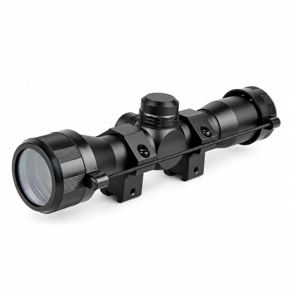 TACFUN 4x32 Compact Scope, Mil-Dot Reticle, 1 Inch Dovetail Rings Included