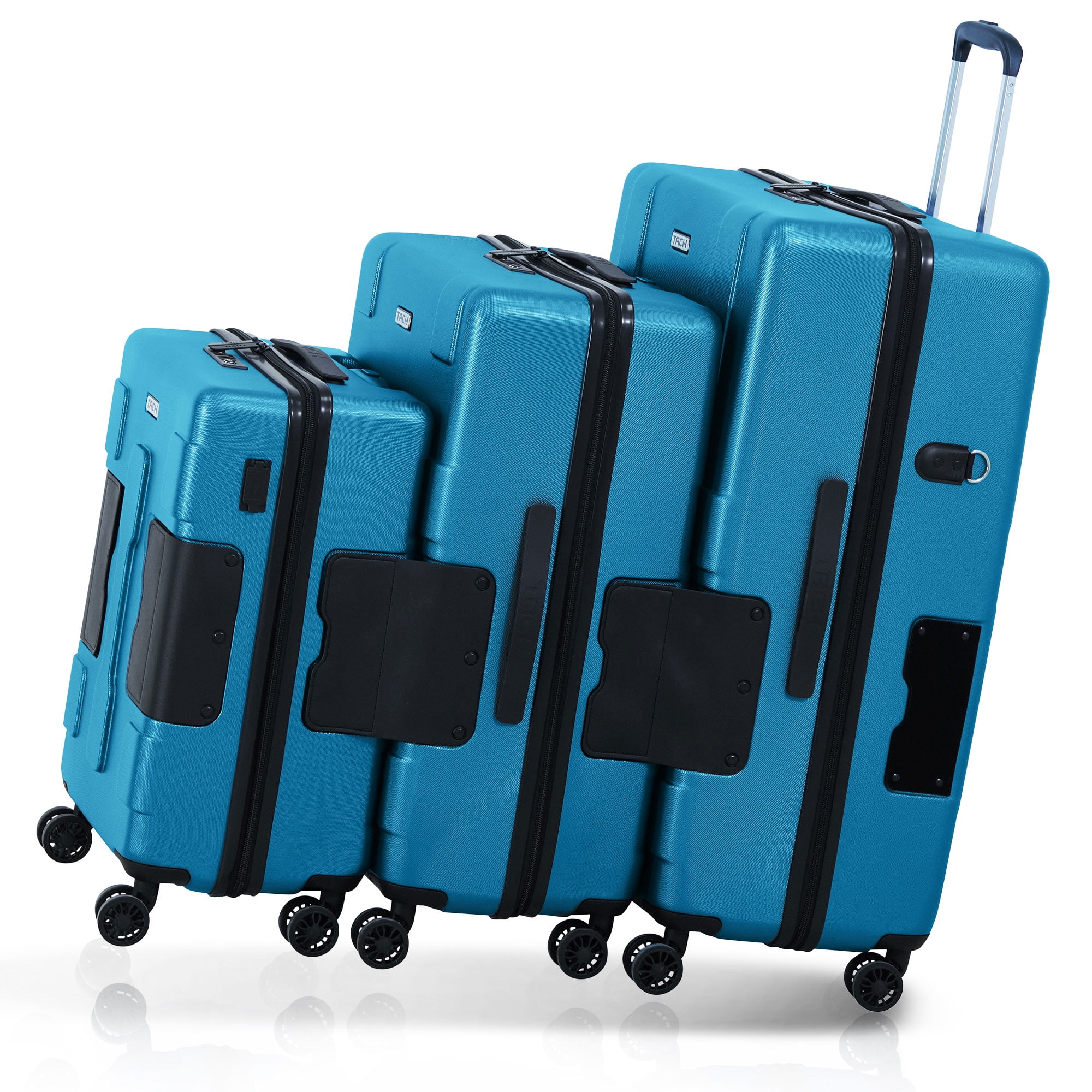 TACH V3 Large 3 Piece Connectable Hardside Carry-On Suitcase Set