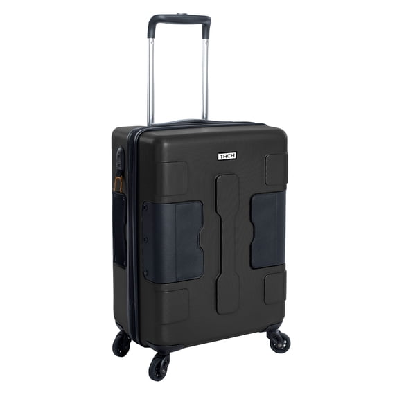 TACH V3 Connectable Hard Shell Carry On Spinner Suitcase Luggage Bag, Black