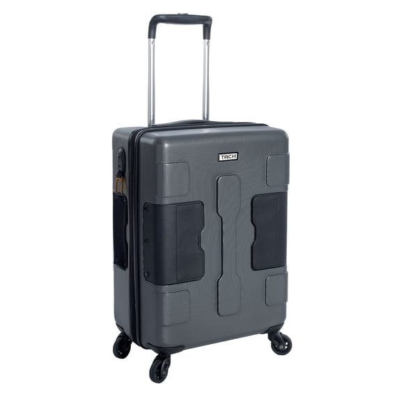 TACH V3 Connectable Hardside Carry On Spinner Travel Tote Luggage Bag Suitcase, Gray
