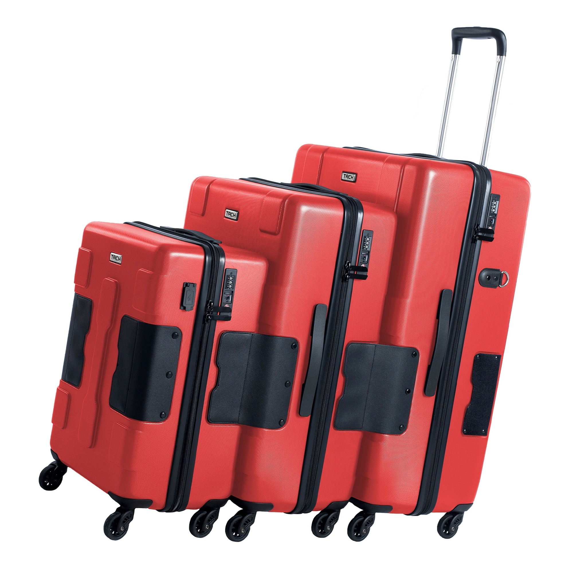 TACH V3 Connectable Hardside Spinner Suitcase Luggage Bags, 3 Piece Set