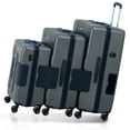 thumbnail image 1 of TACH V3 Lightweight 3pc Hardside Luggage Suitcase Set w/Charge Ports, Gray, 1 of 12