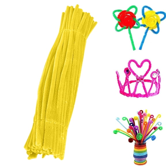 TACILIP 100 Pieces Pipe Cleaners Candy Color Pipe Cleaners Set for Pipe Cleaners DIY Arts Crafts Decorations Pipe Cleaners Home Decor, Gifts for Women