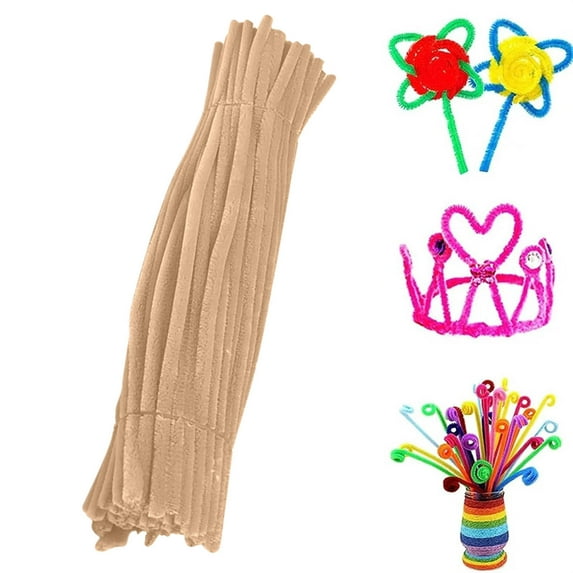 TACILIP 100 Pieces Pipe Cleaners Candy Color Pipe Cleaners Set for Pipe Cleaners DIY Arts Crafts Decorations Pipe Cleaners Room Decor, Mom Gifts