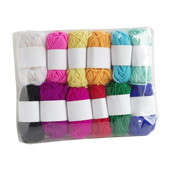 TACILIP 12x10g Yarn for Crocheting, Soft Knitting Yarn Multicolor Yarn Skeins for Crocheting DIY Gift Birthday Christmas Gifts, Knitting & Crochet Supplies