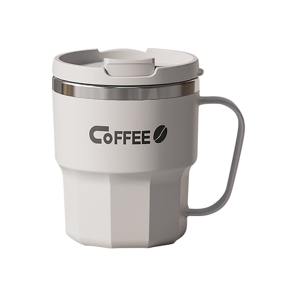 TACILIP 304 Stainless Steel Mug Double-layer Heat Coffee Cup with Lid Water Cup for Students Large Capacity, Kitchen Gadgets