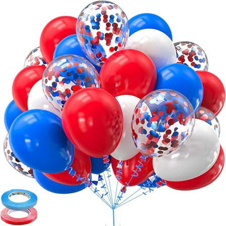 TACILIP 30pcs Multicolour Balloons Set Independence Day Balloons Decoration Holiday Party Supplies Independence Day, Gifts for Women