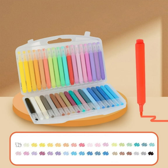TACILIP 36pcs Set Of Soft Tip Watercolor Pens Artist Acrylic Markers Brightly Colored Painting Pens for Canvas Paper and Fabric 10ml Office Supplies, Men Gifts