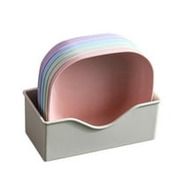 TACILIP 5-piece Set Of Multi-color Snack Plates - Plastic Dessert Fruit and Nut Plates Disposable Dessert Accessories Suitable for Home Use Organizer, Housewarming Gifts