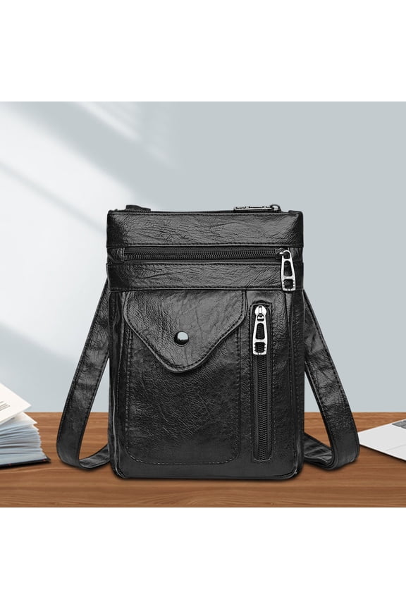 Bag Female Crossbody Texture Shoulder Bag Cell Phone Bag Soft Leather Yankee Mature Fashion Retro Small Bag Travel Bag, Gifts for Her