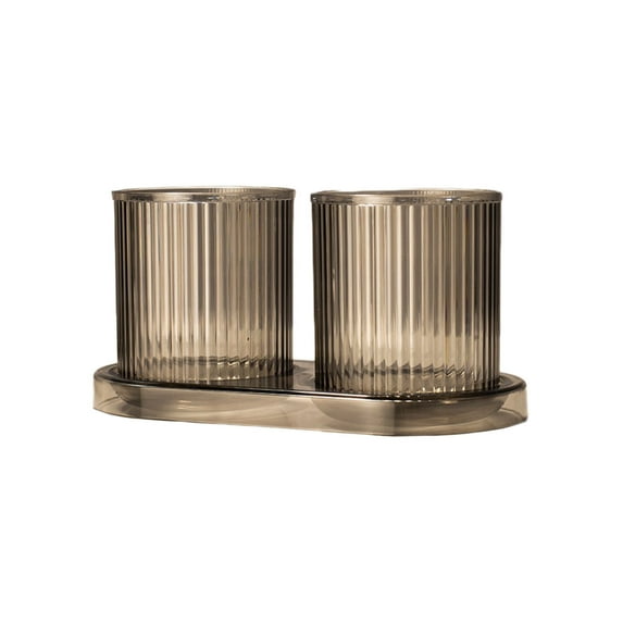 TACILIP Bathroom Organizer, Mouthwash Mug Household Brushing Cup Convenient Wash Cup Mug Couple Brushing Cup Travel Toothpaste Cup Set, Birthday Gifts