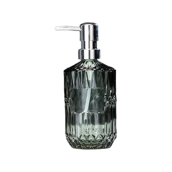TACILIP Bathroom Supplies, Glass Soap Dispenser Refillable Pump Bottle Luxurys Hand Wash Bottle For Kitchen Bathroom Shampoo Lotion Dispenser, Gifts for Family, 1PC