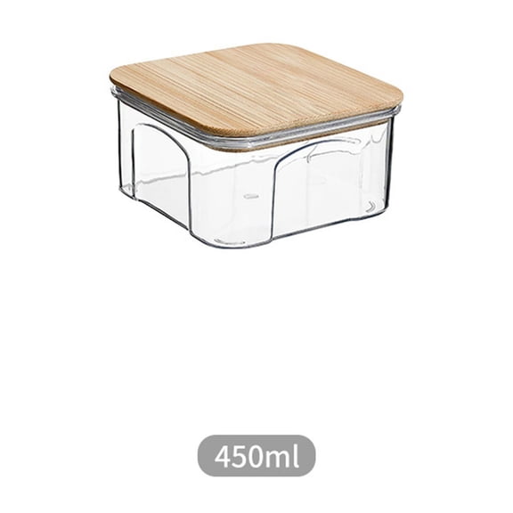 TACILIP Bento Boxes, BAMBOOSs Covered Five Grain And Miscellaneous Grain Sealed Container Plastic Transparent Storage Tank, Gift for Women