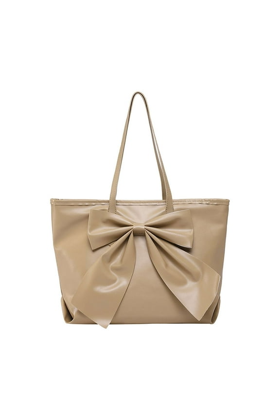 Big Bow Women Bag Women's Handbag Large Capacity Shoulder Bag Advanced Texture Retro Tote Bag for Women Combining Practicality and Fashion Organizer, Gifts for Him