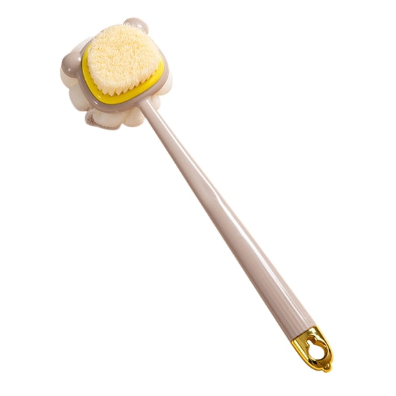 TACILIP Brushes, Long Handle Double-sided Scrub Brush, Soft Bristle Brush, Shower Tool, 2-in-1 Bath Brush, Ball Flower Bath Brush, Rub Back Brush, Cleaning Supplies