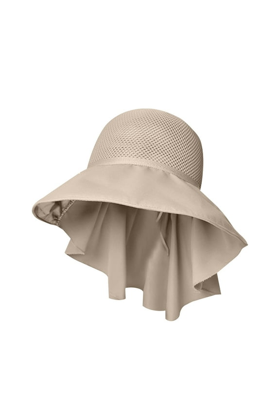 Camping, Summer Hats for Women Outdoor Neck Protection Sun Visors for Lady Fishing Hiking Wide Shawl Sunscreen Caps, Outdoor Gift