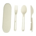 thumbnail image 1 of TACILIP Camping, Wheats Straw Cutlery Knife, Fork and Spoon Set Camping Three-piece Set 3-in-1 Combination Set, Outdoor Sports Equipment Camping Accessories Travel, 1 of 6